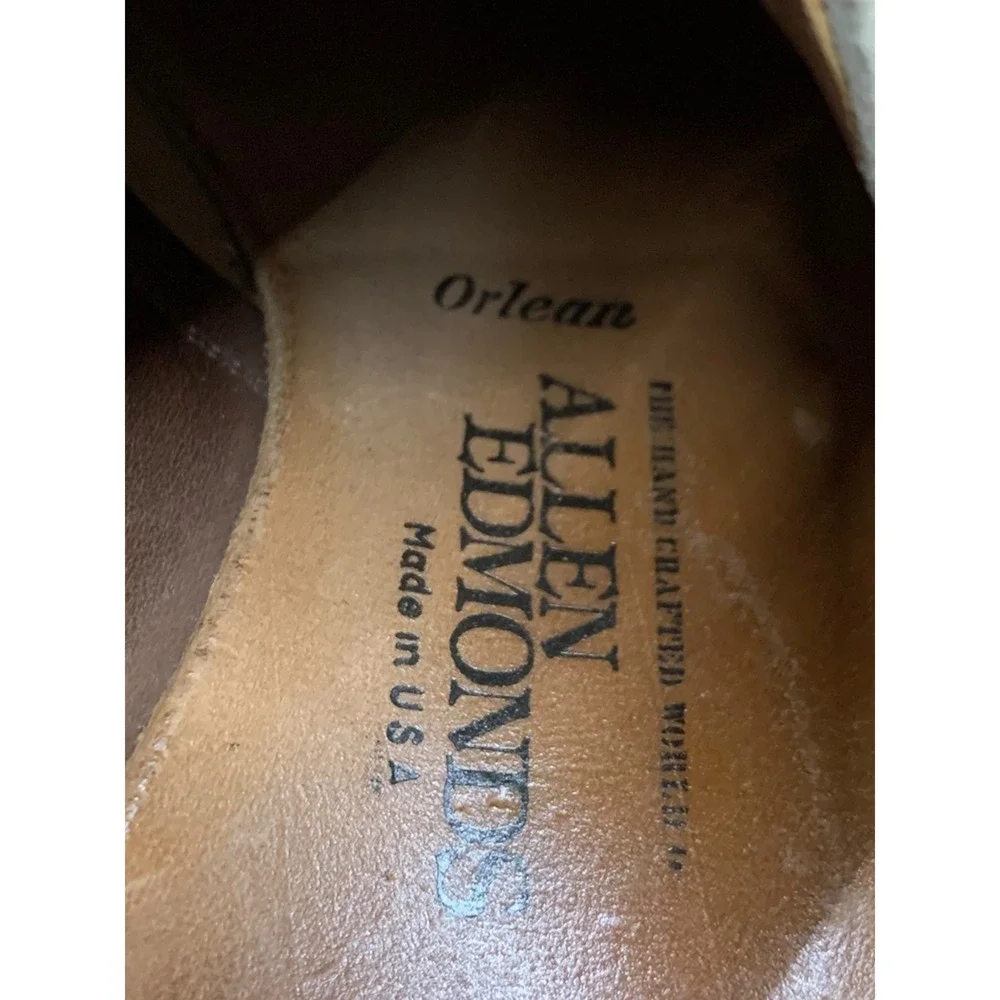 ALLEN EDMONDS MENS TAN BEIGE BOONE OXFORD SUEDE1 Size 10 RR‎